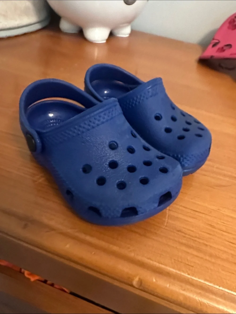 CROCS Kids Royal Blue Classic Clog with Heel Strap